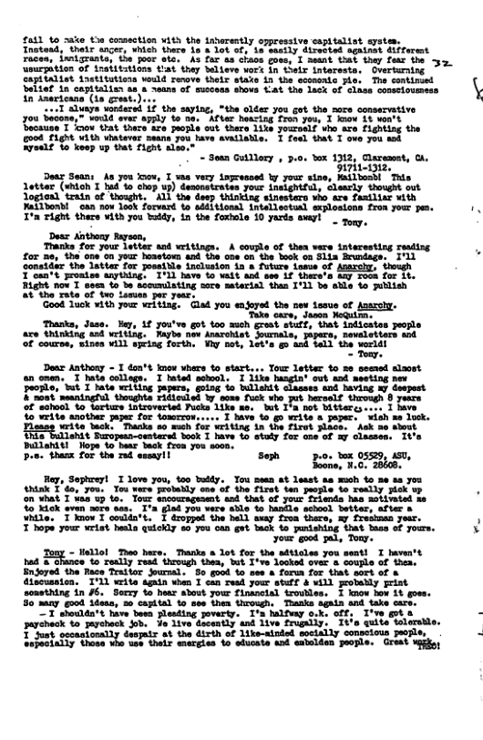 411 to saie tie comection ¥ith the interently Tnotead, their anger, which there 1s & lot of, s seetiy directed againat dtffuremt Fices, imigrunts, the foor le. As far sa chaos coss, I seant that they feux the 3z unurpition of fnatitztions tiat they Mlieve wors in thelr interests, Overssrming Captialiat 1nstitutions veuld renove thelr stats n the sccaortc ppressive capttalat ayat